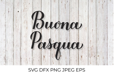 Buona pasqua. Happy Easter calligraphy hand lettering in Italian