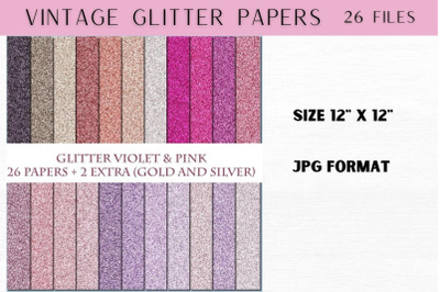 Glitter Digital Papers For Scrapbooking