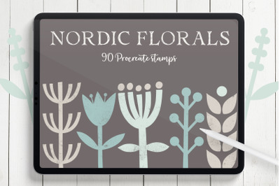 Nordic Florals Procreate Stamp Brushes