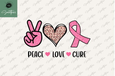 Peace Love Cure Breastcancer Sublimation