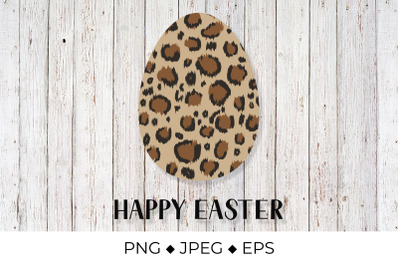 Easter egg leopard print sublimation