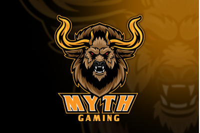 Bison Myth Esport  Logo Template