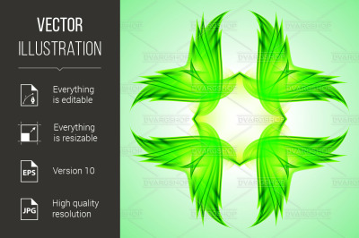 Abstraction green symbol