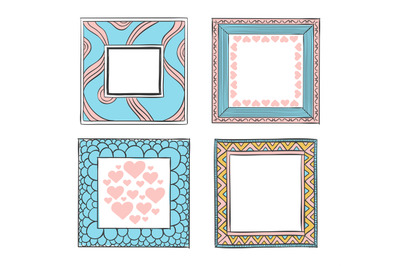 Cute princess frames for picture, interior elements