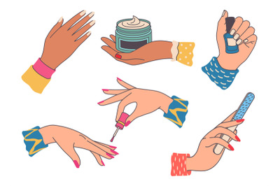 Female hands with manicure, beauty and fashion