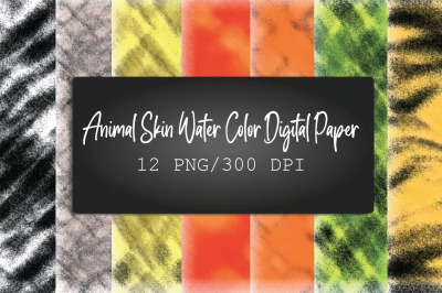 Animal Skin Water Color Digital Paper