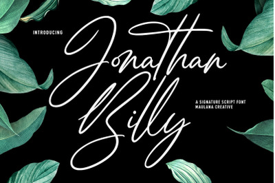 Jonathan Billy Signature Script Font