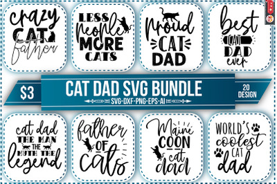 Cat Dad svg bundle