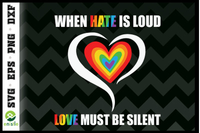 When hate is loud love must be silent