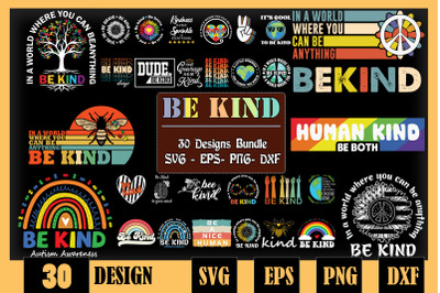 Be Kind Bundle SVG 30 designs