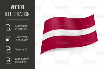 State flag Latvia.