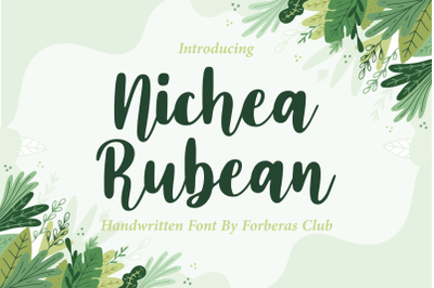 Nichea Rubean | Handwritten Font