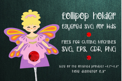 Fairy Lollipop Holder Template