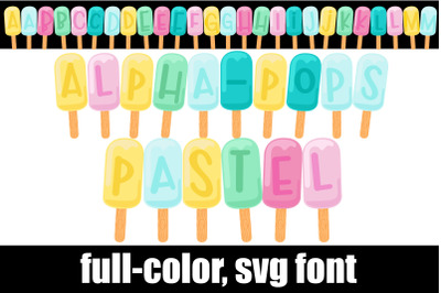 Alph-pops Pastel SVG Font