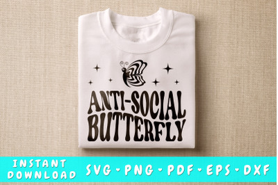 Anti Social Butterfly SVG