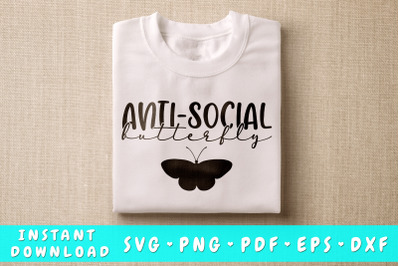 Anti-Social Butterfly SVG