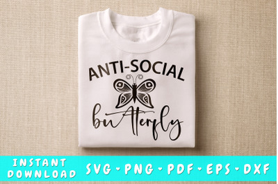 Antisocial Butterfly SVG