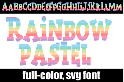 Rainbow Pastel SVG Font