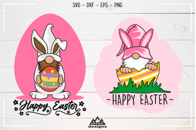 Funny Happy Easter Gnome Svg Design