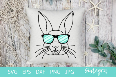 Lovely Bunny With Sunglasses SVG File