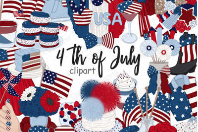 4th of July Dark Clipart