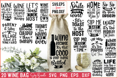 Wine Bag Svg Bundle