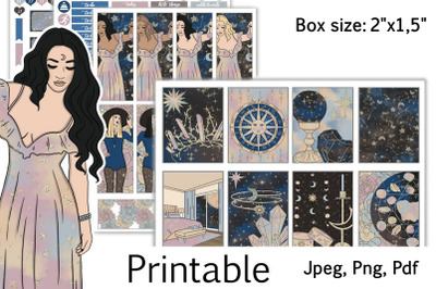 Zodiac Printable Stickers 2&amp;quot;x1&2C;5&amp;quot;