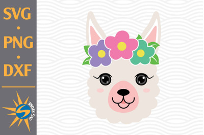 Llama Face SVG, PNG, DXF Digital Files Include