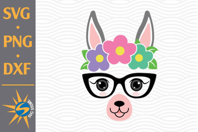 Llama Face SVG, PNG, DXF Digital Files Include