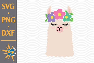 Llama Head SVG&2C; PNG&2C; DXF Digital Files Include