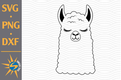 Llama Head SVG&2C; PNG&2C; DXF Digital Files Include