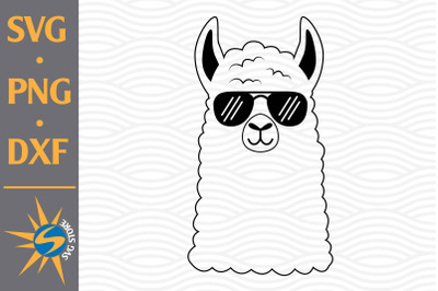 Llama Head SVG, PNG, DXF Digital Files Include