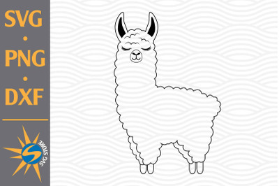 Llama SVG&2C; PNG&2C; DXF Digital Files Include