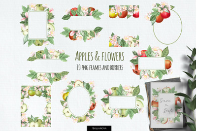 Apples and flowers frames