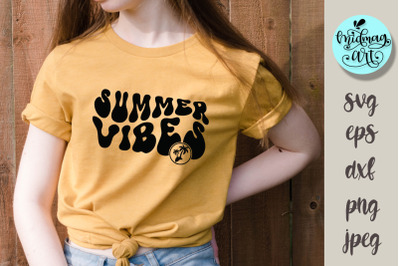 Summer vibes svg, groovy summer cut file