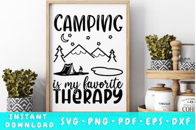 Camping Is My Favorite Therapy SVG