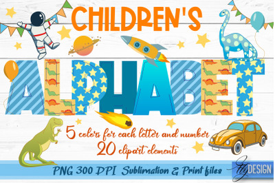 Sublimation Letters, Numbers &amp; Cliparts| Children&#039;s Alphabet