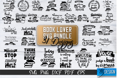 Book Lover SVG | Funny Quotes SVG | Reading SVG Bundle v.2