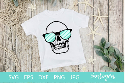 Skull With Sunglasses SVG File