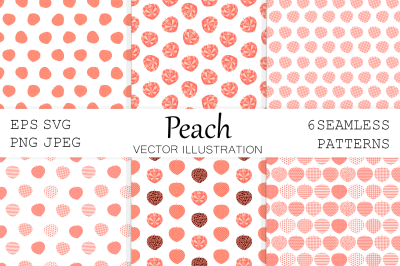 Peach pattern. Peach glitter pattern. Peach gemstone pattern