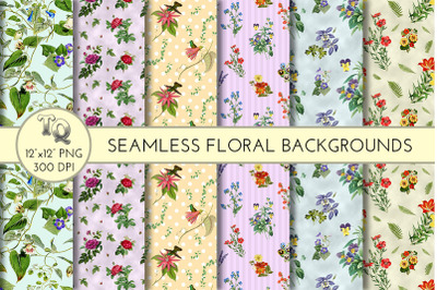 Seamless Floral Background Patterns