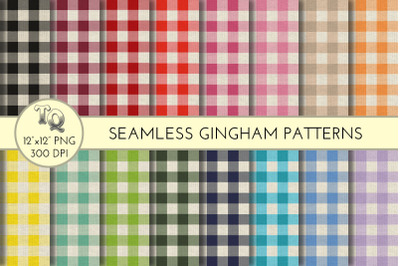 16 Seamless Gingham Patterns