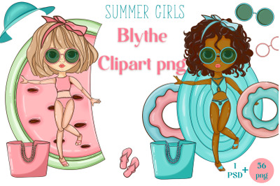 Summer GIRLS Blythe Clipart PNG