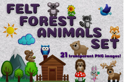 Cute Felt Forest Animals