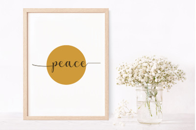 Peace printable&2C; Peace sign&2C; Home wall decor