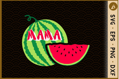 Mama Watermelon Funny Summer Fruit