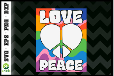 Love Peace Heart Peace Sign