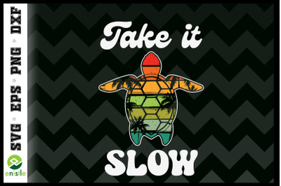 Retro Turtle Take It Slow