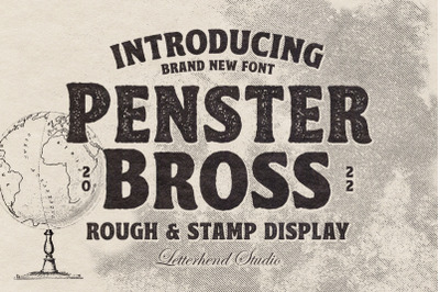 Penster Bross - Rough Display Font