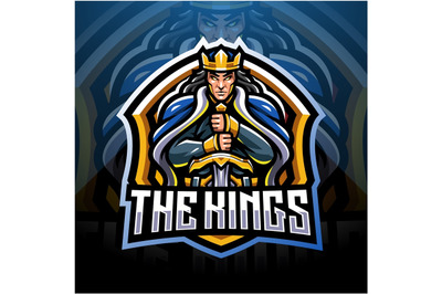 The King esport mascot logo design